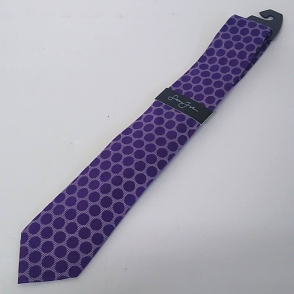 Sean John purple city dot neck tie
